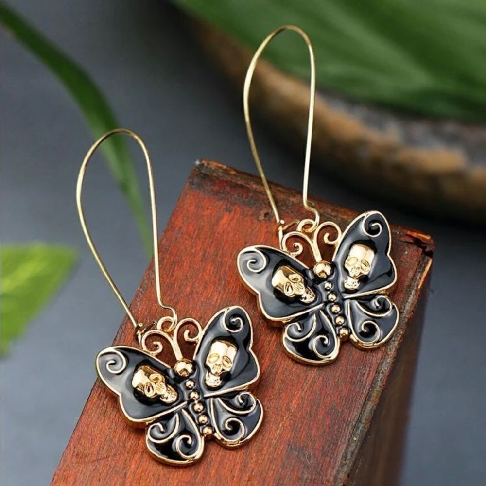 Butterfly Skeleton Earrings